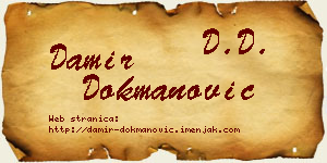 Damir Dokmanović vizit kartica